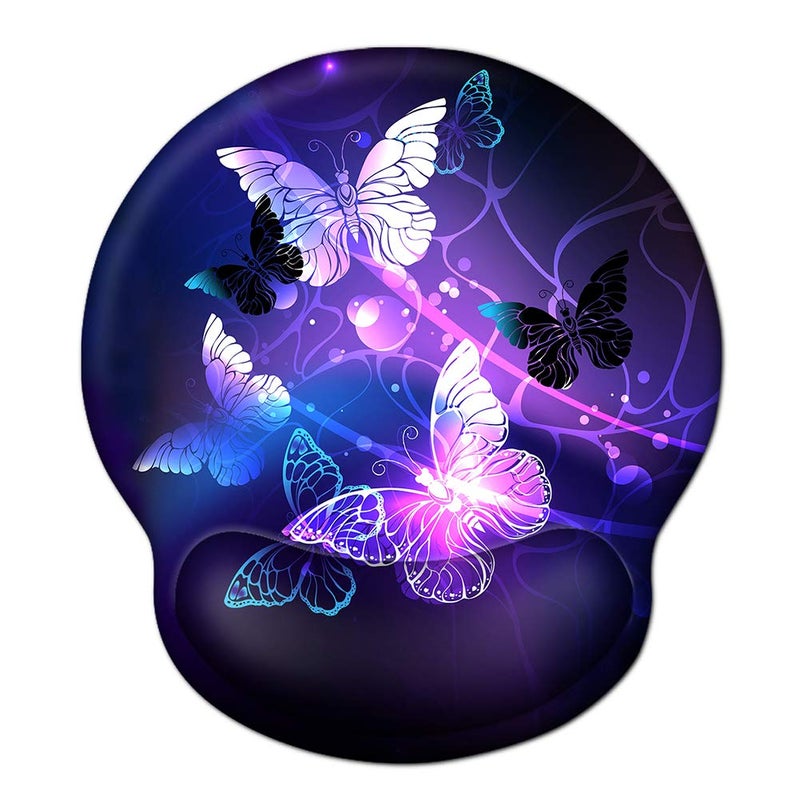 iVeze Ergonomic Mouse Pad Wrist Rests Support, Non Slip Mousepads with Gel Cushion Wrist Support,iVeze Comfortable Durable Mouse Pads for Home Office Efficient Working Easy Typing & Pain Relief (Galaxy) - Image 1